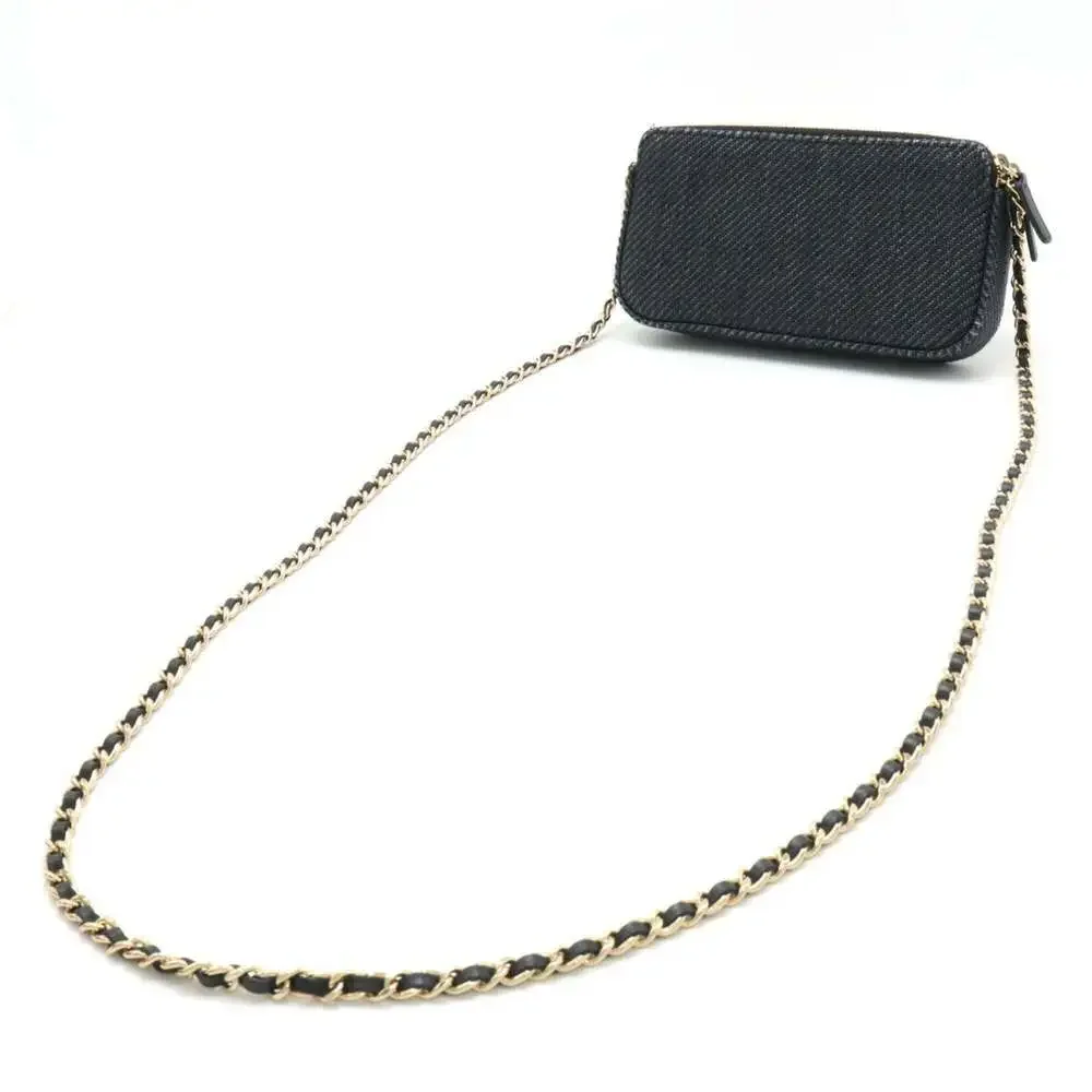 CHANEL Blue Leather Deauville Shoulder Bag
